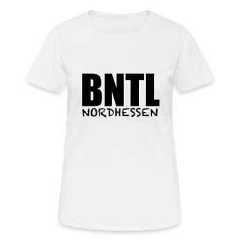Baunatal BNTL - Frauen T-Shirt atmungsaktiv - Weiß - Vorne - AI Model Female 172 dark (172cm)