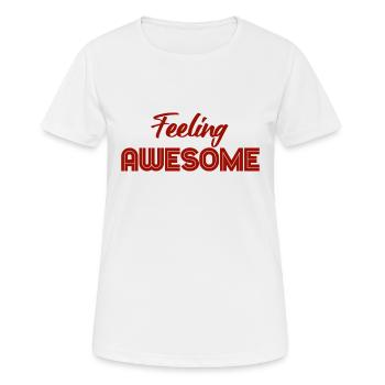 Feeling awesome - Women's Breathable T-Shirt - white - Front - AI Model Female 172 dark (172cm)