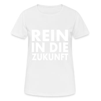 Rein in die zukunft - Frauen T-Shirt atmungsaktiv - Weiß - Vorne - AI Model Female 172 dark (172cm)