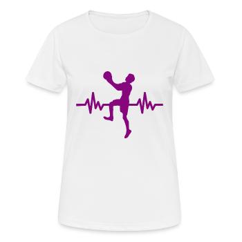 Haertbeat Basketball - USA - Team Sport - Hoops - Frauen T-Shirt atmungsaktiv - Weiß - Vorne - AI Model Female 172 dark (172cm)