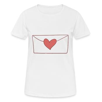 lettre de cœur amour - T-shirt respirant Femme - blanc - Devant - AI Model Female 172 dark (172cm)