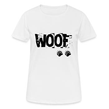 Woof Bear Pride Tatze Paw Bär LGBT Gay - Frauen T-Shirt atmungsaktiv - Weiß - Vorne - AI Model Female 172 dark (172cm)