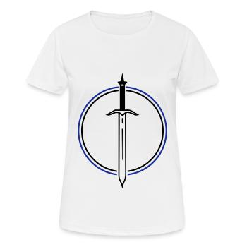 Schwert Icon - Frauen T-Shirt atmungsaktiv - Weiß - Vorne - AI Model Female 172 dark (172cm)