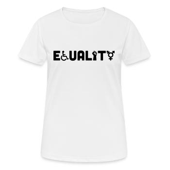 Equality - Women's Breathable T-Shirt - white - Front - AI Model Female 172 dark (172cm)
