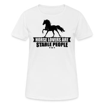 Horse lovers are stable people - Women's Breathable T-Shirt - white - Front - AI Model Female 172 dark (172cm)