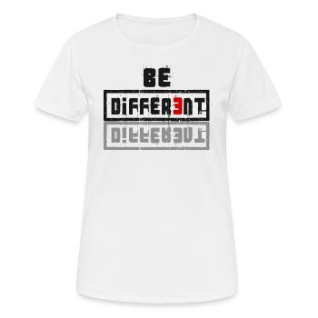 Be Different - Frauen T-Shirt atmungsaktiv - Weiß - Vorne - AI Model Female 172 dark (172cm)