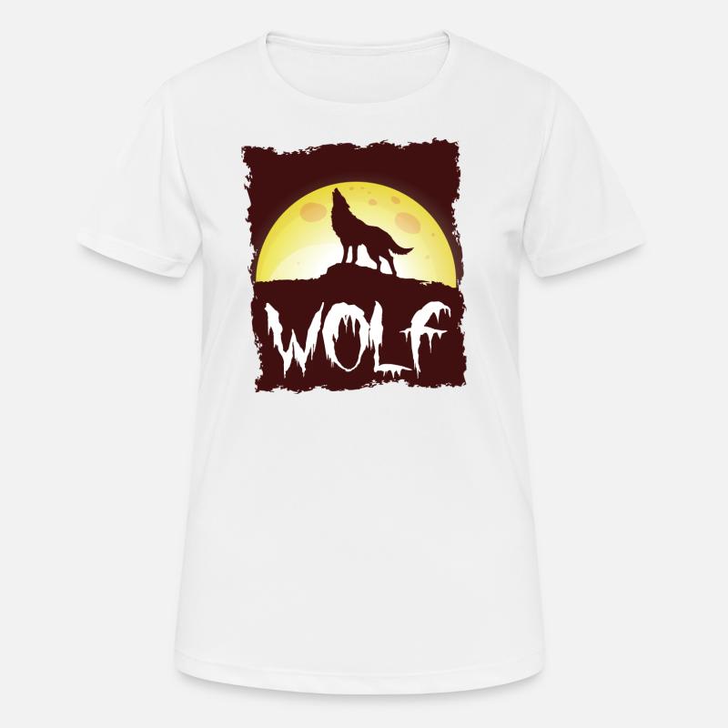 wolf - Women's Breathable T-Shirt - white