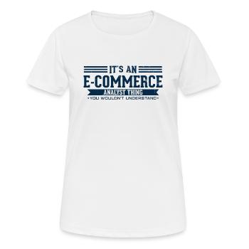 E-Commerce - T-shirt respirant Femme - blanc - Devant - AI Model Female 172 dark (172cm)