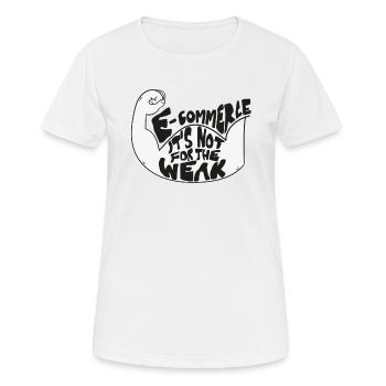 E-commerce - Women's Breathable T-Shirt - white - Front - AI Model Female 172 dark (172cm)
