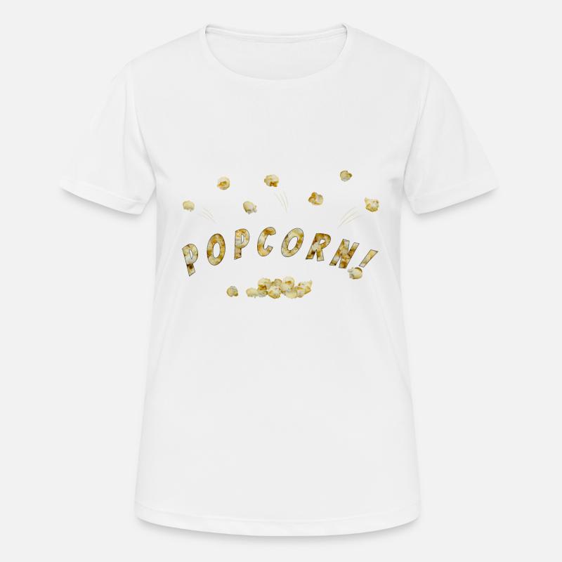 Flying popcorn - Women's Breathable T-Shirt - white