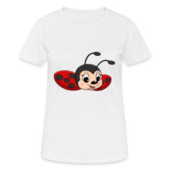 lorey.w "petite coccinelle", fille - T-shirt respirant Femme - blanc - Devant - AI Model Female 172 dark (172cm)