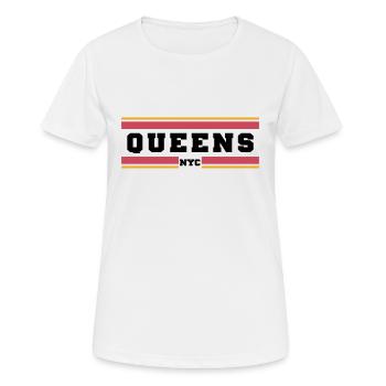 Queens Nyc - Women's Breathable T-Shirt - white - Front - AI Model Female 172 dark (172cm)