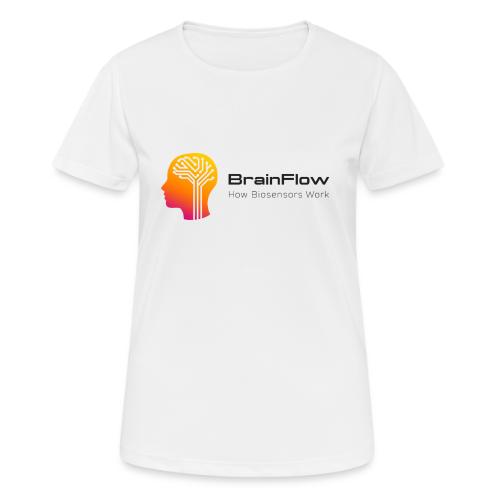 BrainFlow Logo With Text - Women's Breathable T-Shirt