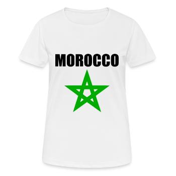 Maroc - T-shirt respirant Femme - blanc - Devant - AI Model Female 172 dark (172cm)