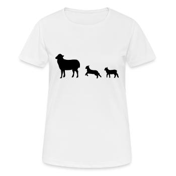 Sheep, lamb - Women's Breathable T-Shirt - white - Front - AI Model Female 172 dark (172cm)