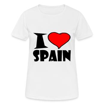 I love Spain - Frauen T-Shirt atmungsaktiv - Weiß - Vorne - AI Model Female 172 dark (172cm)