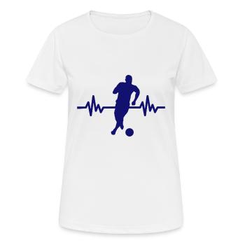 Herzschlag - Soccer / Sportverein Kicker Fußball - Women's Breathable T-Shirt - white - Front - AI Model Female 172 dark (172cm)