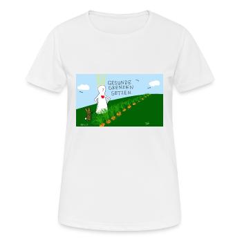 Gesunde Grenzen setzen. - Frauen T-Shirt atmungsaktiv - Weiß - Vorne - AI Model Female 172 dark (172cm)