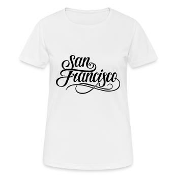 San Francisco - Frauen T-Shirt atmungsaktiv - Weiß - Vorne - AI Model Female 172 dark (172cm)