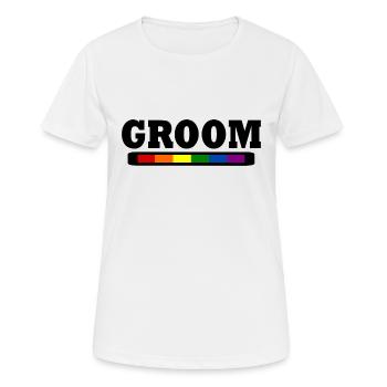 Groom - T-shirt respirant Femme - blanc - Devant - AI Model Female 172 dark (172cm)