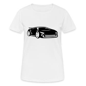 Rennauto Sportwagen Rennwagen Cool - Frauen T-Shirt atmungsaktiv - Weiß - Vorne - AI Model Female 172 dark (172cm)