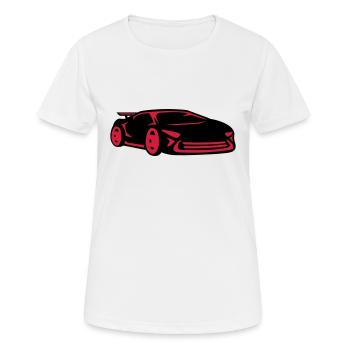 Rennauto Sportwagen Rennwagen Cool - Frauen T-Shirt atmungsaktiv - Weiß - Vorne - AI Model Female 172 dark (172cm)