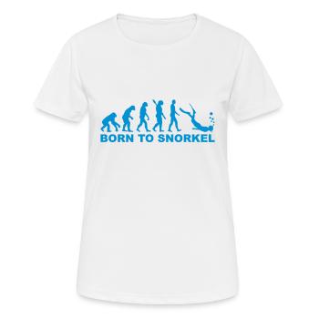 Schnorcheln - Frauen T-Shirt atmungsaktiv - Weiß - Vorne - AI Model Female 172 dark (172cm)