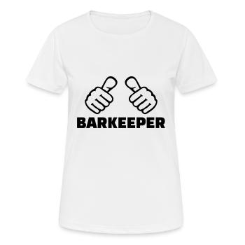 Barkeeper - Frauen T-Shirt atmungsaktiv - Weiß - Vorne - AI Model Female 172 dark (172cm)