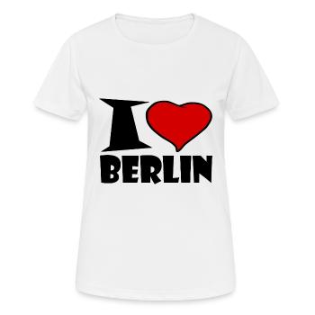 Ich liebe Berlin - Frauen T-Shirt atmungsaktiv - Weiß - Vorne - AI Model Female 172 dark (172cm)