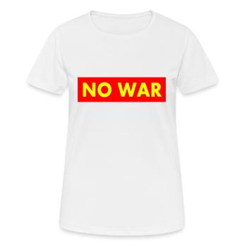 No war - Women's Breathable T-Shirt - white - Front - AI Model Female 172 dark (172cm)