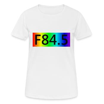F84.5 - Spektrum - Frauen T-Shirt atmungsaktiv - Weiß - Vorne - AI Model Female 172 dark (172cm)