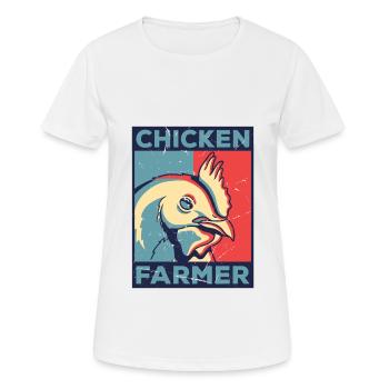 Chicken Farmer Agriculture Agriculteur Farmer Farm - Frauen T-Shirt atmungsaktiv - Weiß - Vorne - AI Model Female 172 dark (172cm)