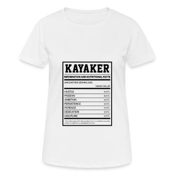 Kayaker Information And Nutritional Facts Canoe Ka - Frauen T-Shirt atmungsaktiv - Weiß - Vorne - AI Model Female 172 dark (172cm)