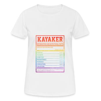 Kayaker Information And Nutritional Facts Canoe Ka - Frauen T-Shirt atmungsaktiv - Weiß - Vorne - AI Model Female 172 dark (172cm)