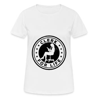 Clerk For Life Bank Clerk Banker Banking Finance B - Frauen T-Shirt atmungsaktiv - Weiß - Vorne - AI Model Female 172 dark (172cm)