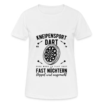 Kneipensport Dart Fast Nüchtern Doppel Wird Ausgem - Frauen T-Shirt atmungsaktiv - Weiß - Vorne - AI Model Female 172 dark (172cm)