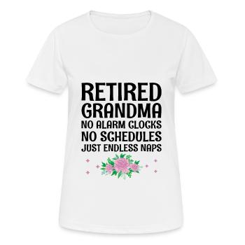 Bäckerei Rentner Oma Rentner Pension Baker Pas - Frauen T-Shirt atmungsaktiv - Weiß - Vorne - AI Model Female 172 dark (172cm)