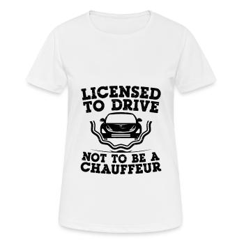 Permis de conduire passé Nouveau permis de conduire S - T-shirt respirant Femme - blanc - Devant - AI Model Female 172 dark (172cm)