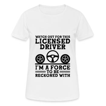 Driving License Passed New Driver Permit Driving S - Women's Breathable T-Shirt - white - Front - AI Model Female 172 dark (172cm)