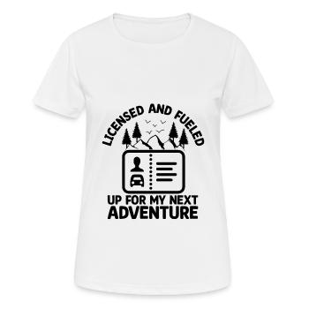 Permis de conduire passé Nouveau permis de conduire S - T-shirt respirant Femme - blanc - Devant - AI Model Female 172 dark (172cm)
