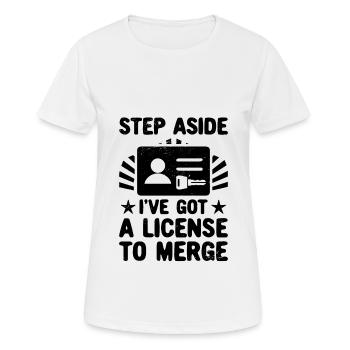 Permis de conduire passé Nouveau permis de conduire S - T-shirt respirant Femme - blanc - Devant - AI Model Female 172 dark (172cm)