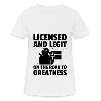 Driving License Passed New Driver Permit Driving S - Women's Breathable T-Shirt - white - Front - AI Model Female 172 dark (172cm)