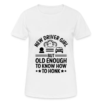 Driving License Passed New Driver Permit Driving S - Women's Breathable T-Shirt - white - Front - AI Model Female 172 dark (172cm)