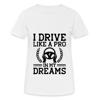 Permis de conduire passé Nouveau permis de conduire S - T-shirt respirant Femme - blanc - Devant - AI Model Female 172 dark (172cm)