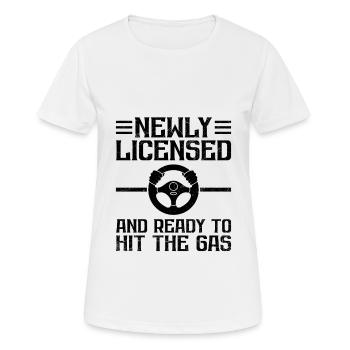 Driving License Passed New Driver Permit Driving S - Women's Breathable T-Shirt - white - Front - AI Model Female 172 dark (172cm)