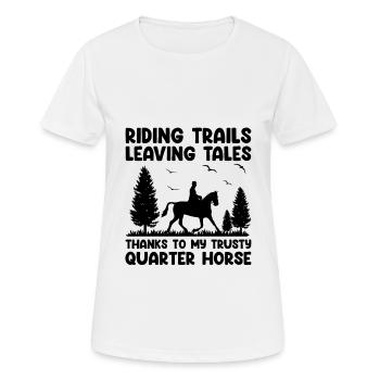 American Quarter Horse Reitpferd Liebhaber Hors - Frauen T-Shirt atmungsaktiv - Weiß - Vorne - AI Model Female 172 dark (172cm)
