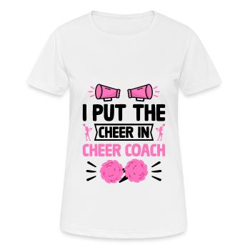 Cheerleading Coach Cheer Coach Cheerleader Cheer T - Frauen T-Shirt atmungsaktiv - Weiß - Vorne - AI Model Female 172 dark (172cm)