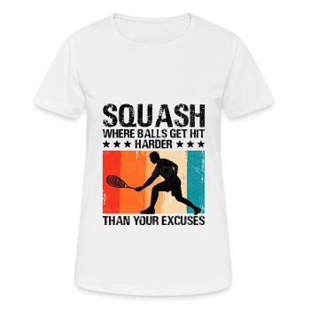 Joueur de squash Joueur de squash Joueur de tennis Raquetball Spor - T-shirt respirant Femme - blanc - Devant - AI Model Female 172 dark (172cm)
