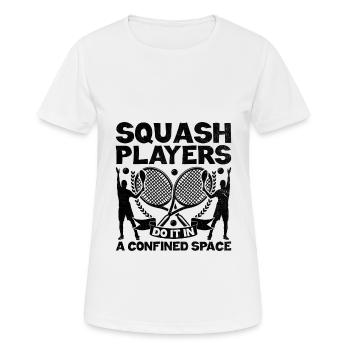 Joueur de squash Joueur de squash Joueur de tennis Raquetball Spor - T-shirt respirant Femme - blanc - Devant - AI Model Female 172 dark (172cm)