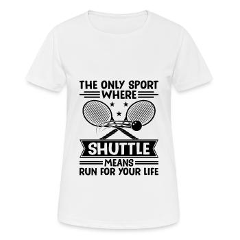 Squashspieler Squash Tennisspieler Raquetball Spor - Frauen T-Shirt atmungsaktiv - Weiß - Vorne - AI Model Female 172 dark (172cm)